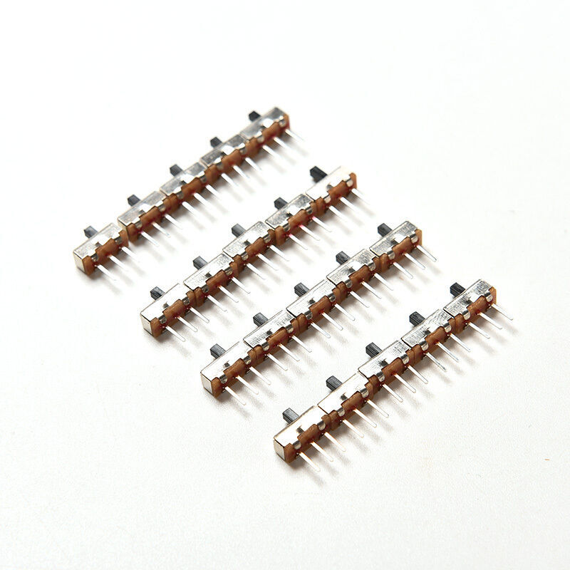 50x SPDT 3-Pin Vertical Slide Switch Mini PCB Circuit Mount Solder Tiny Small DC