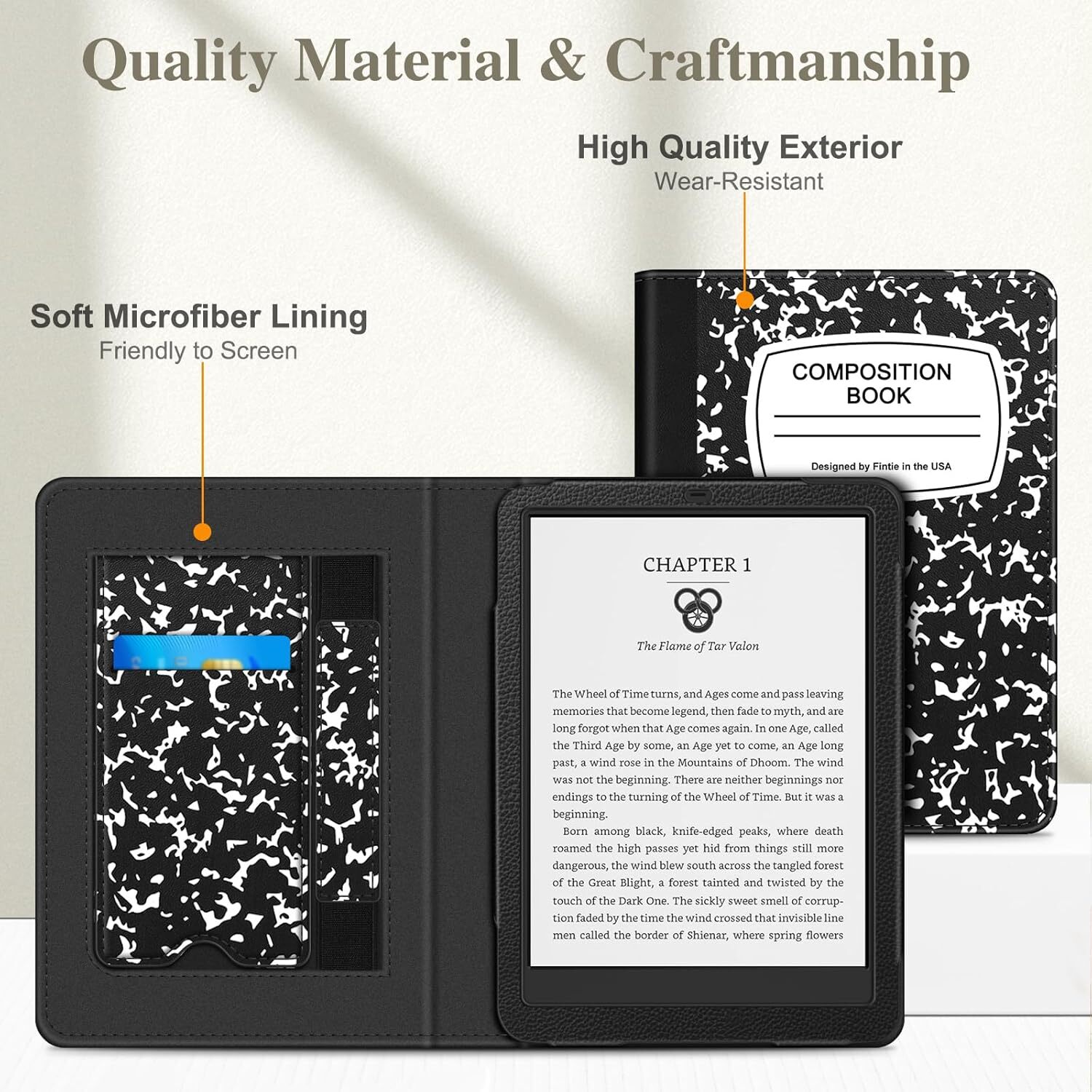 Case for 7" Kindle Paperwhite (12th Gen 2024) Foldable Stand Cover w/ Hand Strap