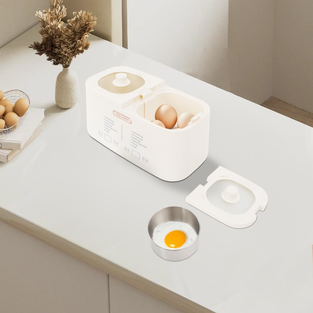 Egg Cooker Rapid Egg Cooker Egg Boiler with Auto Shut Off Feature For 8 Eggs