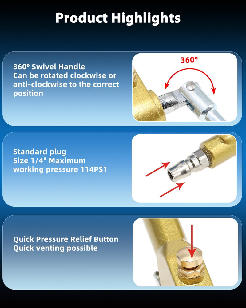23Pc Pneumatic Brake Caliper Compression Tool Kit with 22 Adapters