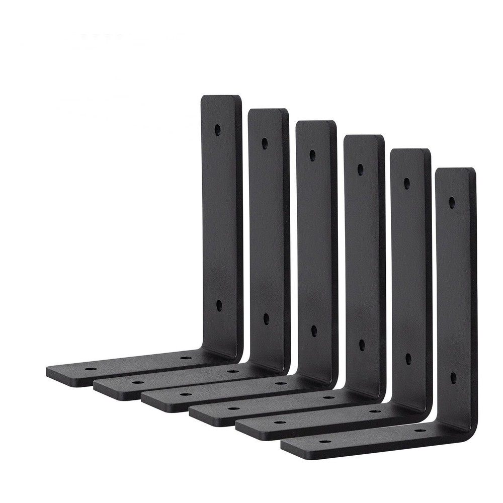 Heavy Duty Shelf Brackets 10 Inch 6 Pack Rustic L Floating Shelf Brackets Wal...