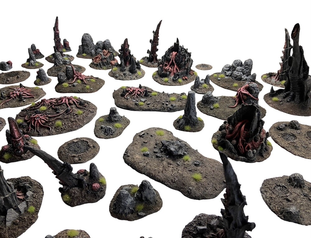 Large Tyranid Army/ Battlefield Terrain Painted Set Custom