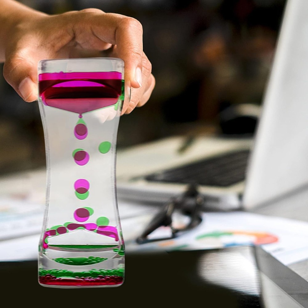 Liquid Motion Bubbler Timer Colorful Oil Hourglass 3 Pack