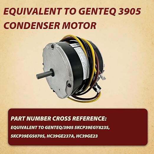 Condenser Fan Motor 5KCP39EGS070S, Carrier Bryant Payne HC39GE237A, Genteq 3905