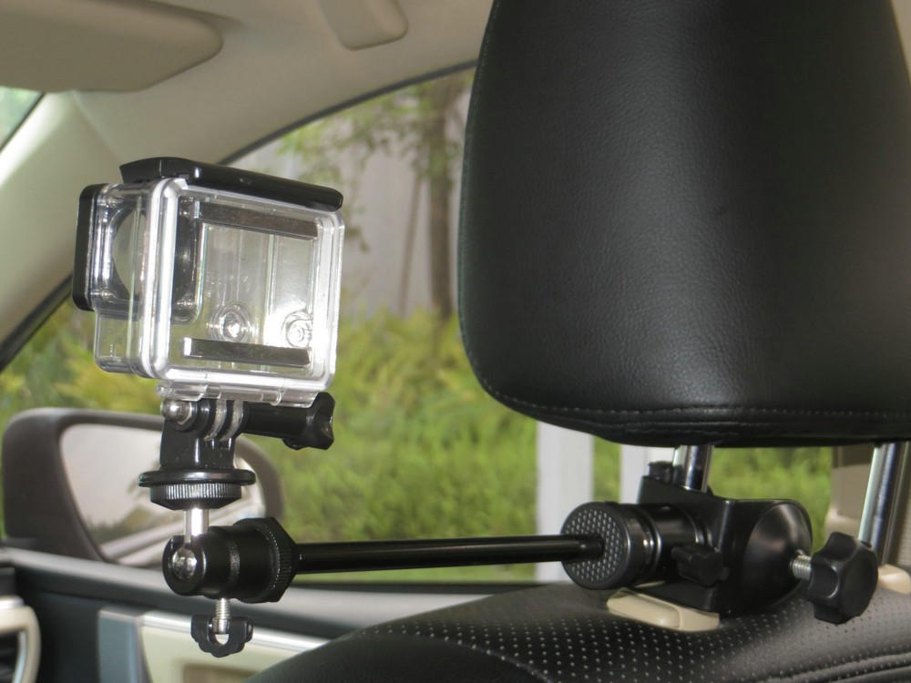 Video Camera Car Headrest Mount suitable for GoPro Camcorders & more