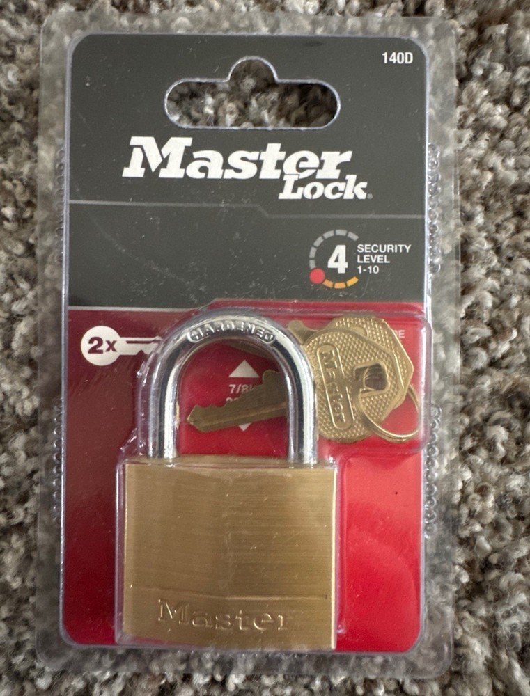 Master Lock 140D Brass Body Padlock with 2 keys