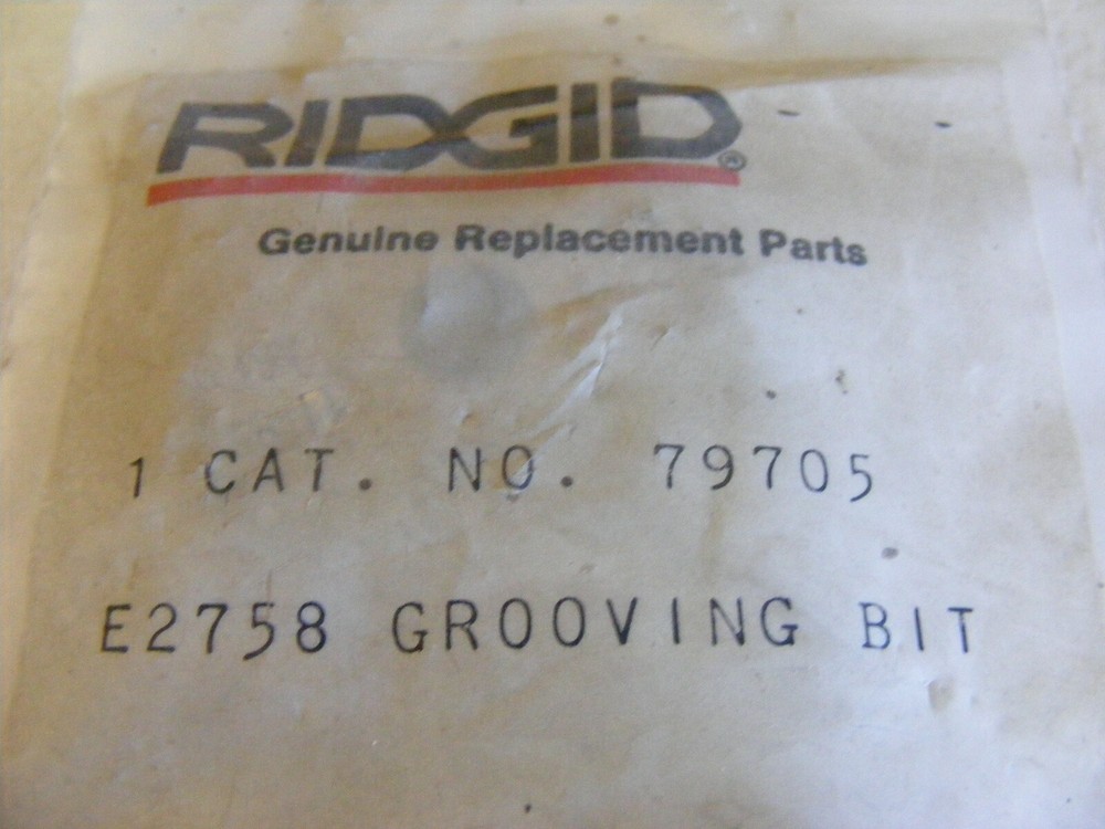 Ridgid 79705 E2758 Grooving Bit NOS