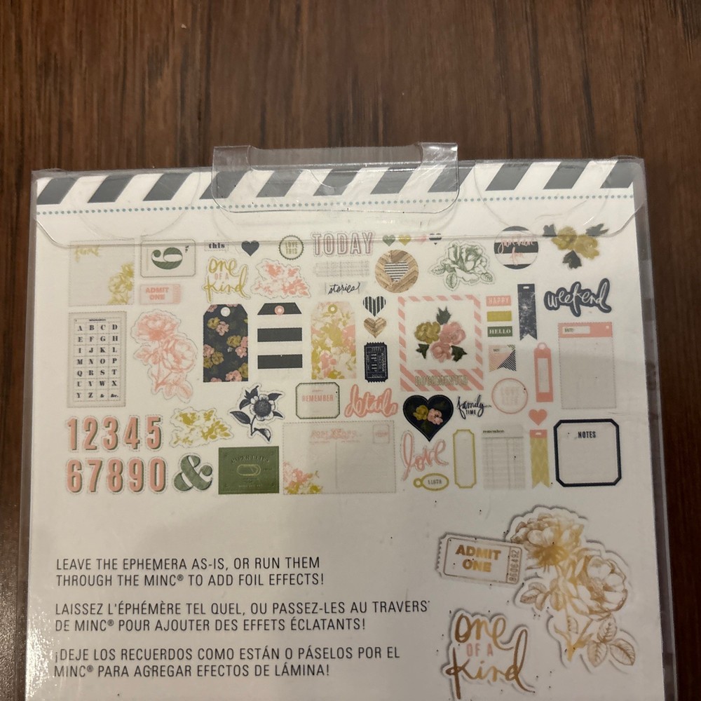 Assorted Scrapbooking Embellishments/Ephemera Paper Pads, Chipboard Frames