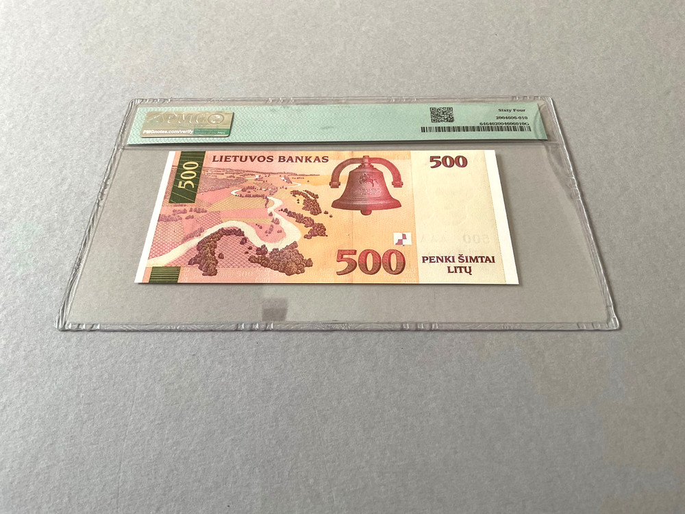 Lithuania 500 Litu P-64 2000 PMG 64