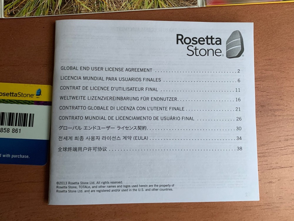 Rosetta Stone Italiano Version 4 Level 1,2,3,4,5 Set Excellent Condition