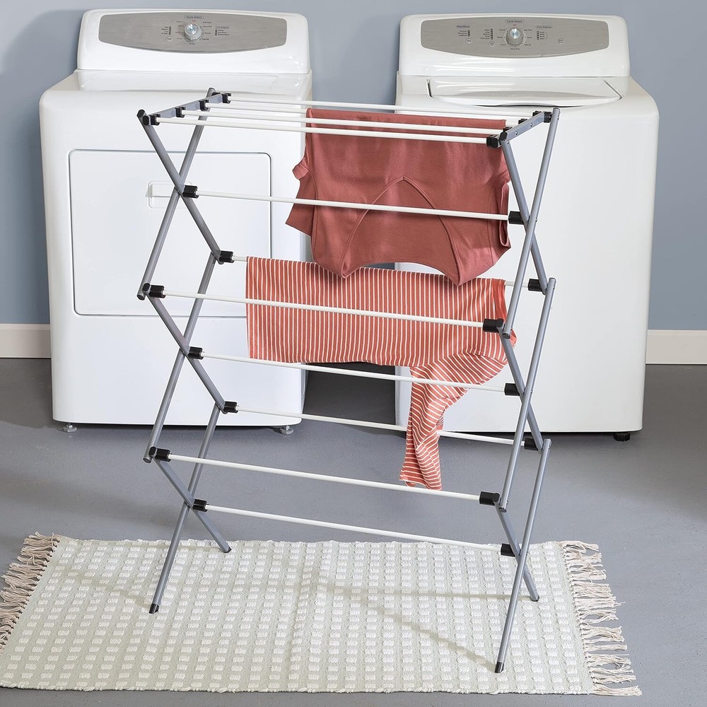 Compact and Lightweight Clothes Drying Rack - Easy Storage with 24ft Space