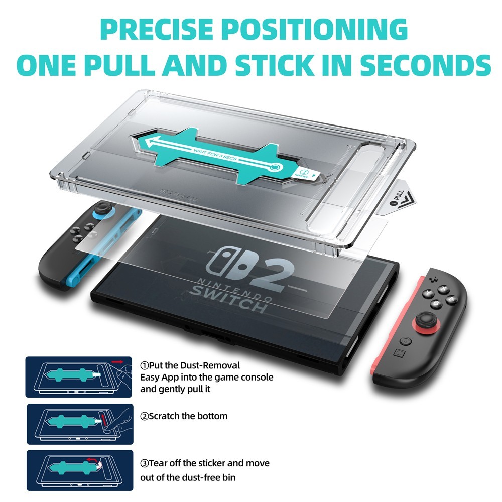 2 Pack Tempered Glass Screen Protector For Nintendo Switch 2 (2025) 9H Hard Film