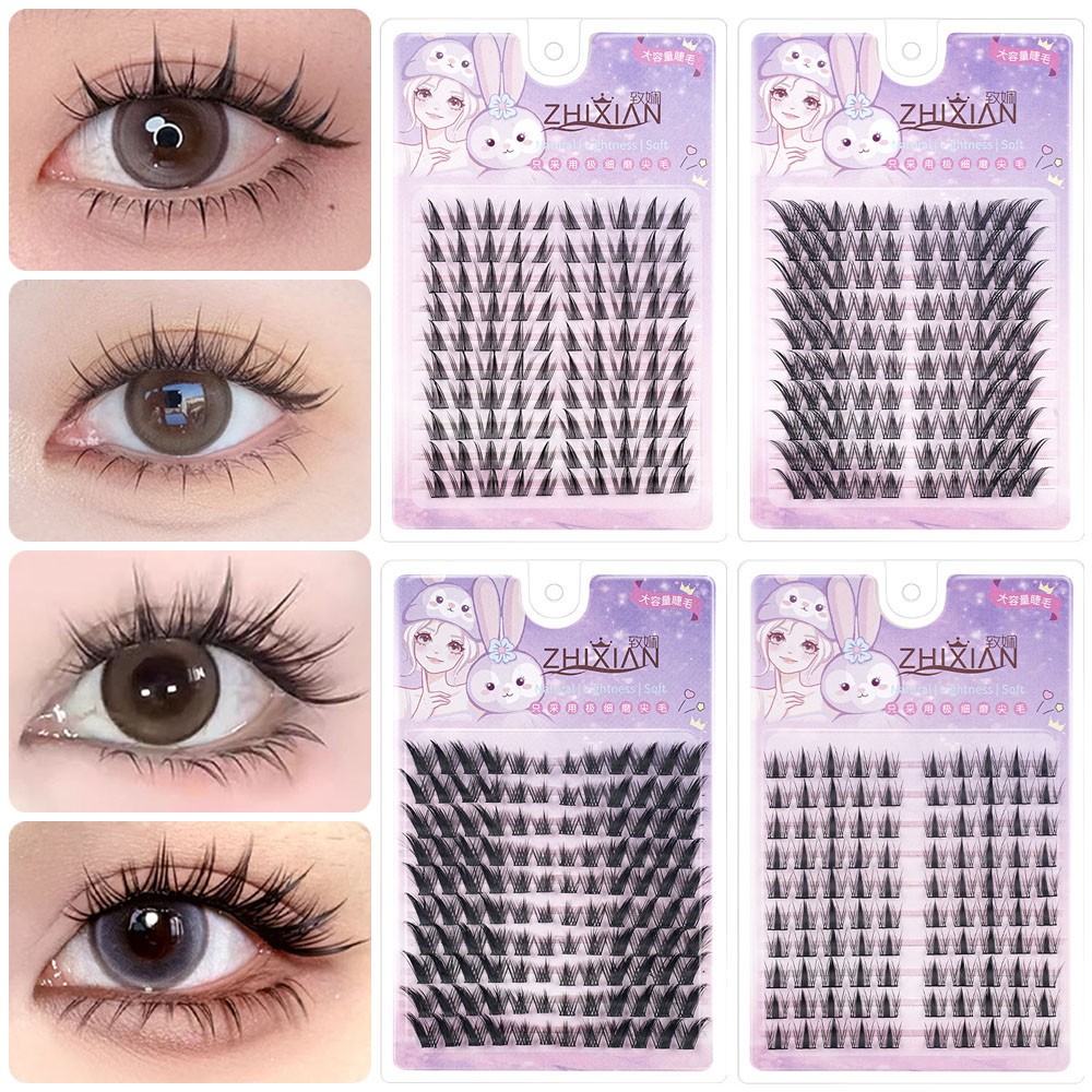 Segmented False Eyelashes Set 10 Rows Natural Look Easy to Apply