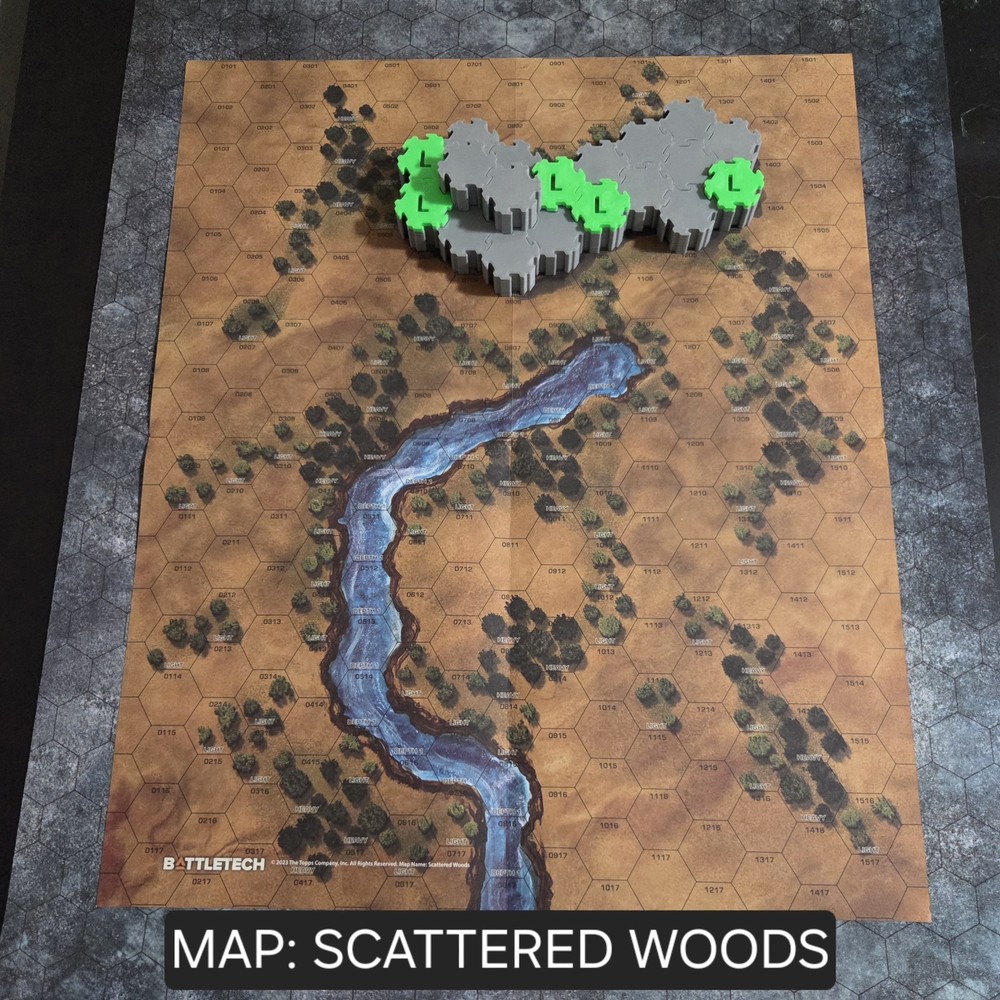 Battletech Scattered Woods - 3D Interlocking Terrain