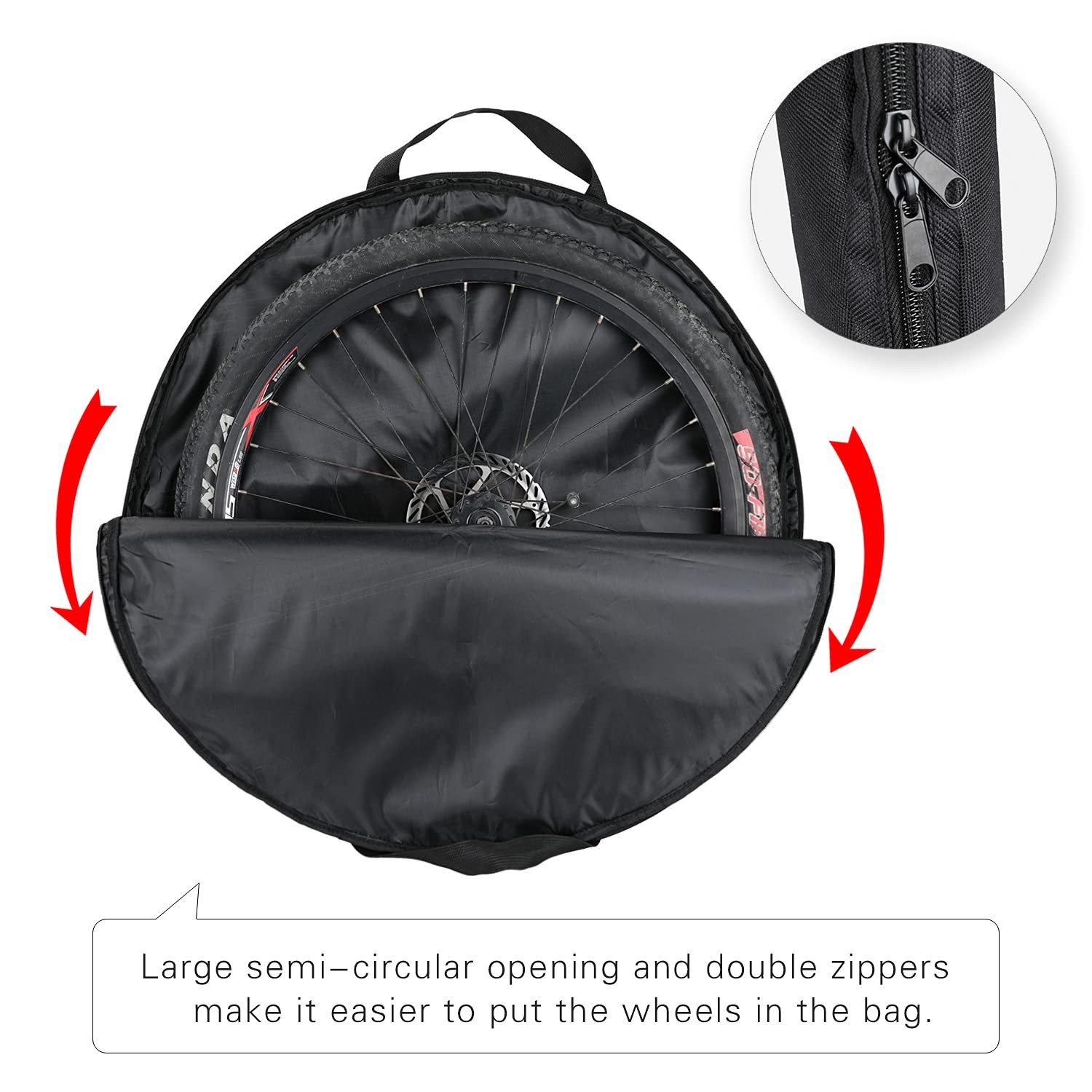 Bike Wheel Bag Wheelset Carrying Bag 26-29 inch MTB Mountain Bike/700C Road B...