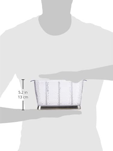 iDesign Rain Plastic Silverware Caddy Organizer Flatware