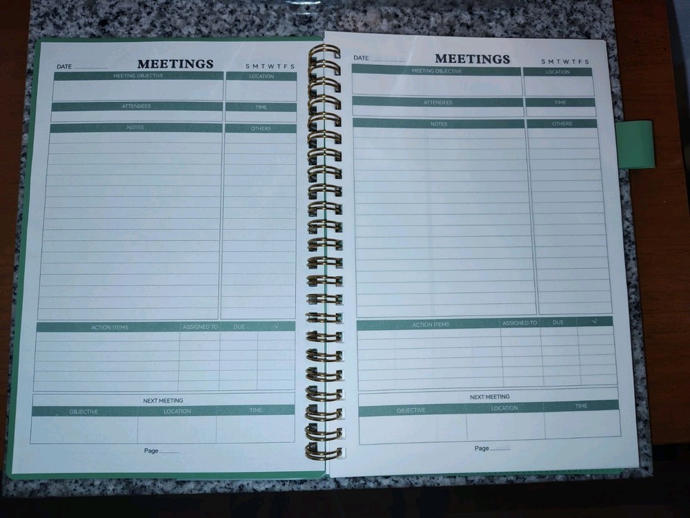 Alltree Meeting Notebook For Work. Project Planner Notebook. New In Plastic.
