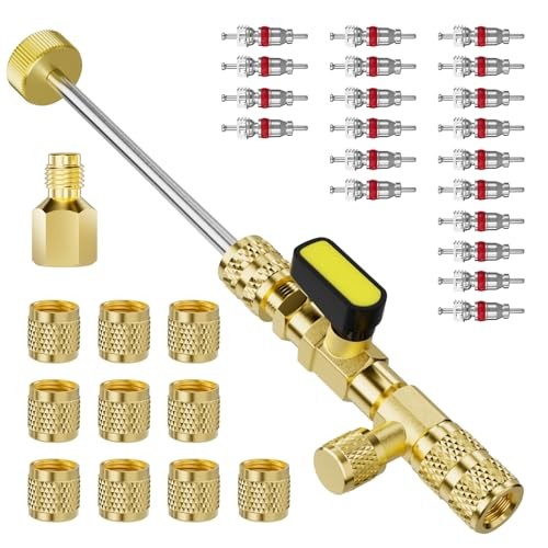 Valve Core Remover Installer Tool with 1 Valve Core Remover + 31 Accessories