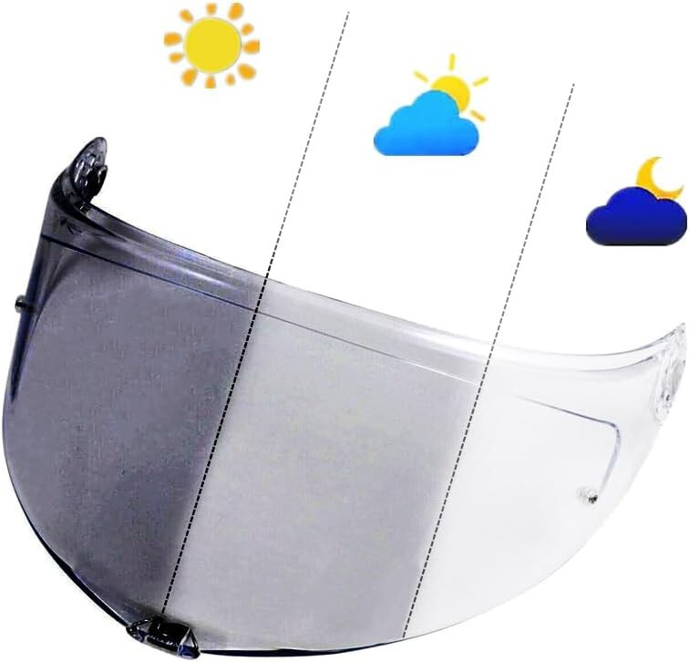 Photochromic Shield Helmet Visor Windscreen Len Peak for K6 K6S