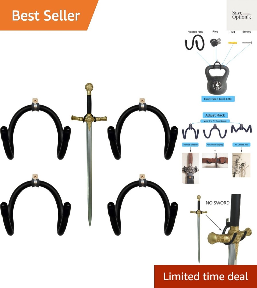 MINI Adjustable Sword , Wall Hook Display Hanger Wall Mount for Sword ,Dagger...