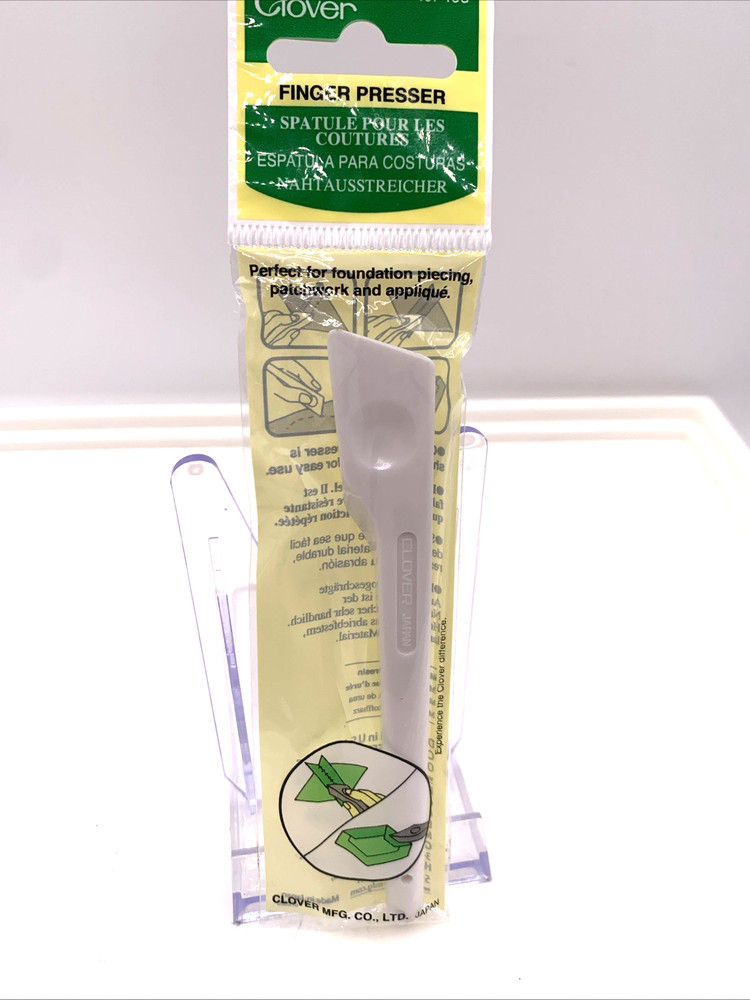 Clover 495 Finger Presser Perfect for Foundation Piecing, Patchwork and Applique