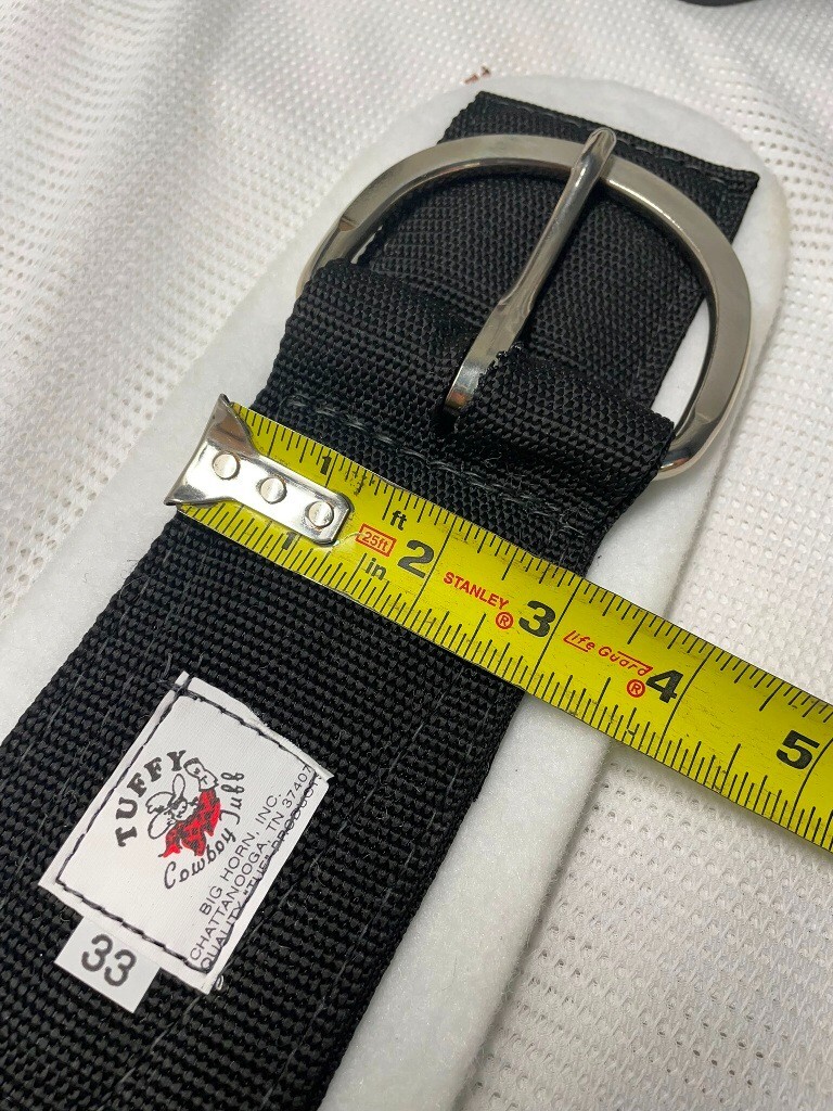 33" Black Nylon Western Cinch, Felt Lined, - New