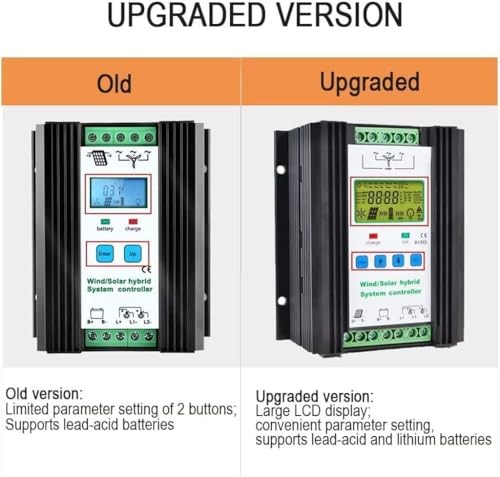 Wind Solar Hybrid Charge Controller with LCD Display,24V/48V Automatic 3000W