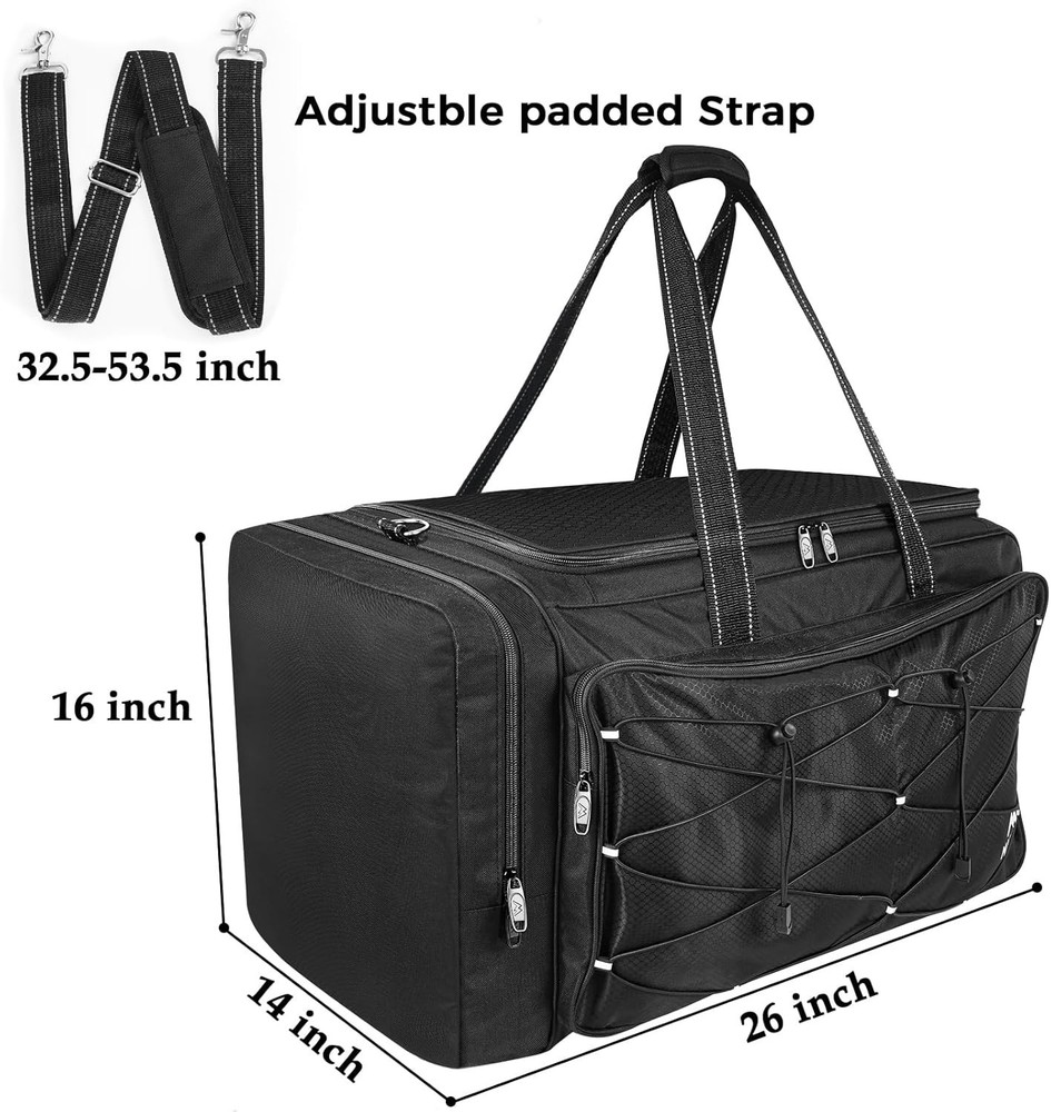Durable Baseball Catchers Duffle Bag with Adjustable Straps & Compartments