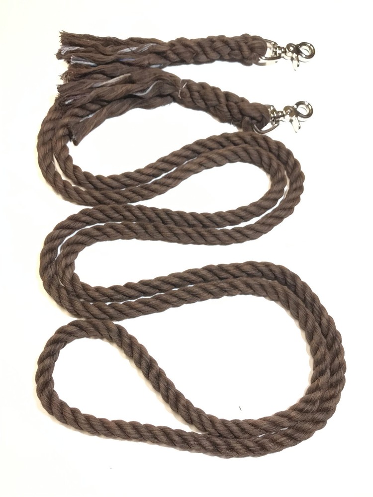 Pony Reins Brown 1/2” Soft Cotton
