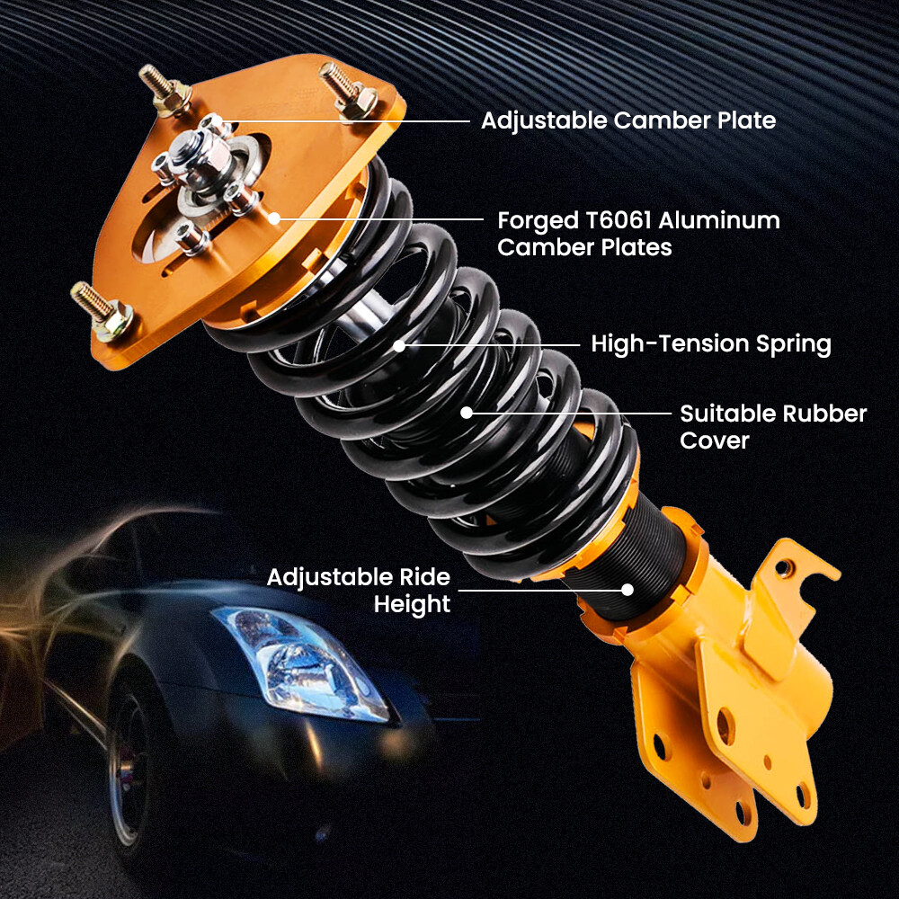 4X Front Rear Coilover Kit For Subaru Impreza WRX 2000-2007 Adjustable Height