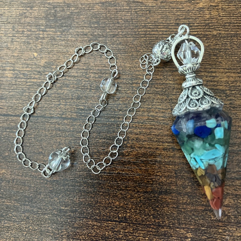 Hexagonal Pointed Cone Chakra Stones Crystal Spiritual Divination Pendulum
