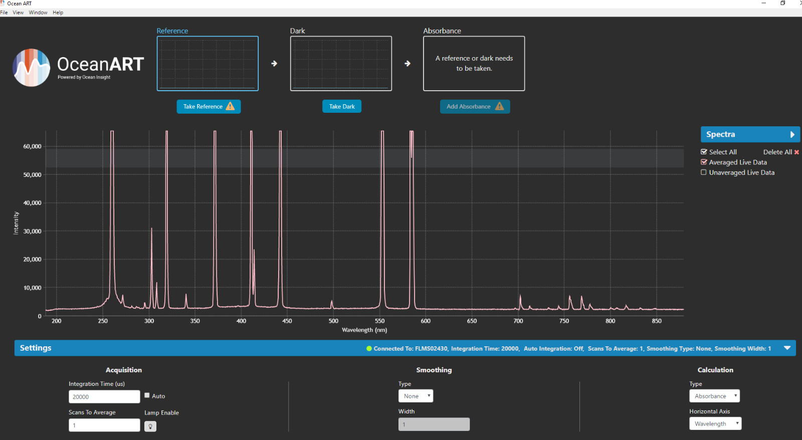 Ocean Insight Ocean Optics FLAME-S UV-VIS USB Spectrometer 187nm-879nm 25um Slit