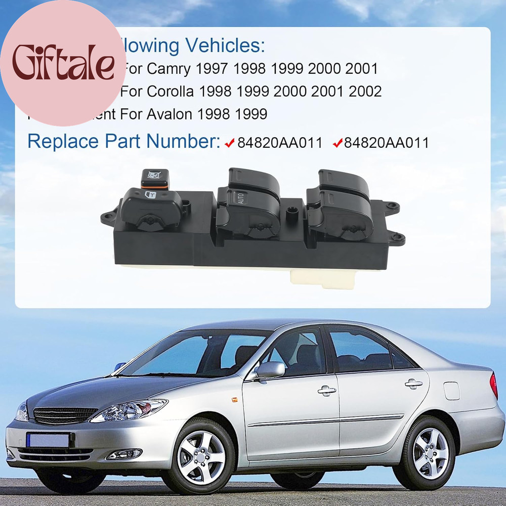 Master Power Window Switch Replacement for Camry 1997-2001 Corolla 1998-2002 Ava