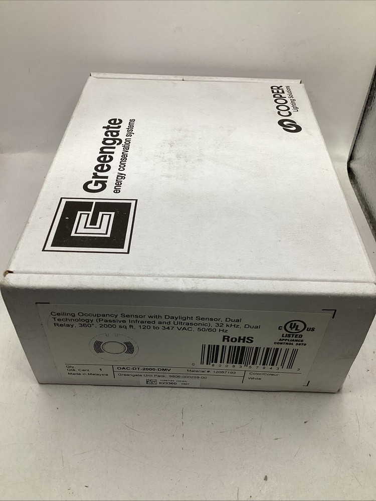 COOPER GREENGATE OAC-DT-2000-DMV Ceiling Occupancy Sensor NEW