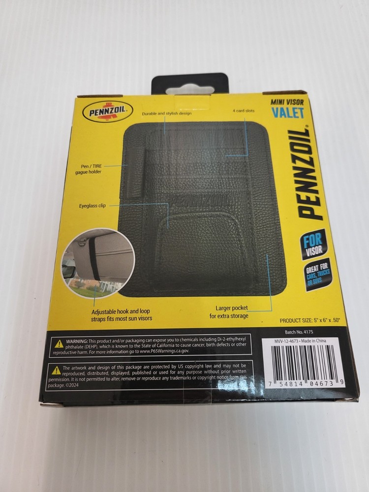 Pennzoil Mini Visor Valet