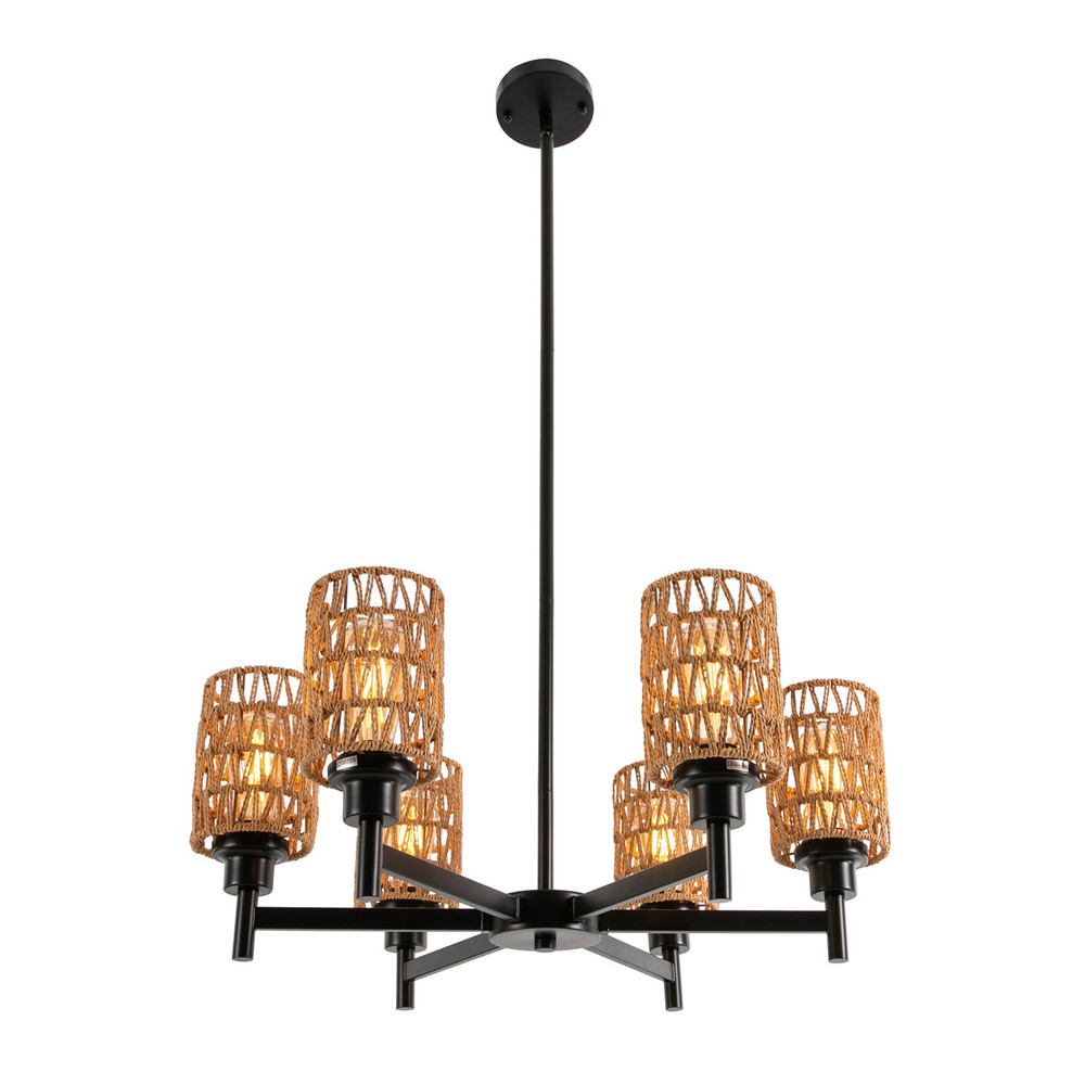 Modern Ceiling Light Chandelier 6-Head Pendant Lighting Ceiling Dimmable