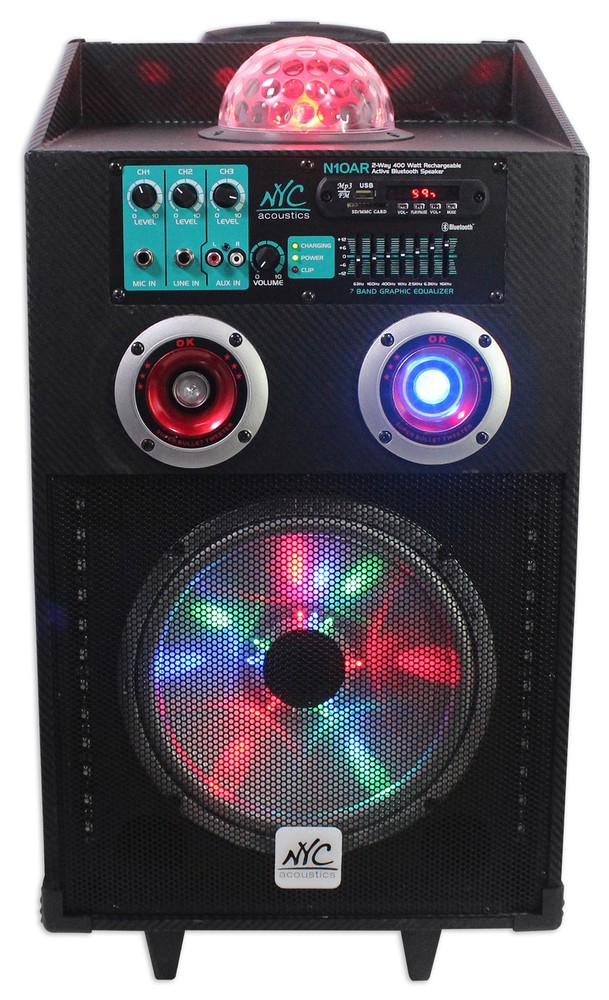 NYC Acoustics 10" Bluetooth Karaoke Machine/System 4 ipad/iphone/Android/Tablet