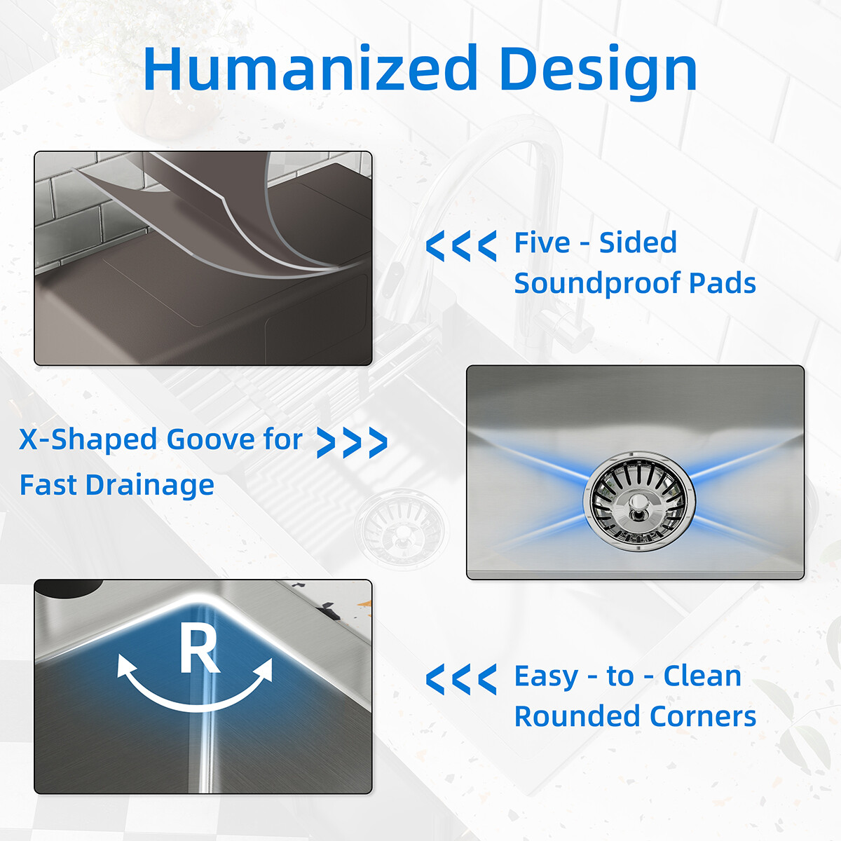 Kitchen Sink Drop In Stainless Steel Single Bowl Top Mount w/ Faucet 28"/30"/32"