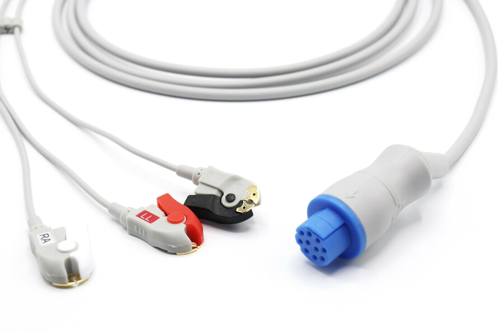 Datex Ohmeda ECG Cable S5, Cardiocap 10 Pin 3 Leads Grabber Same Day Shipping