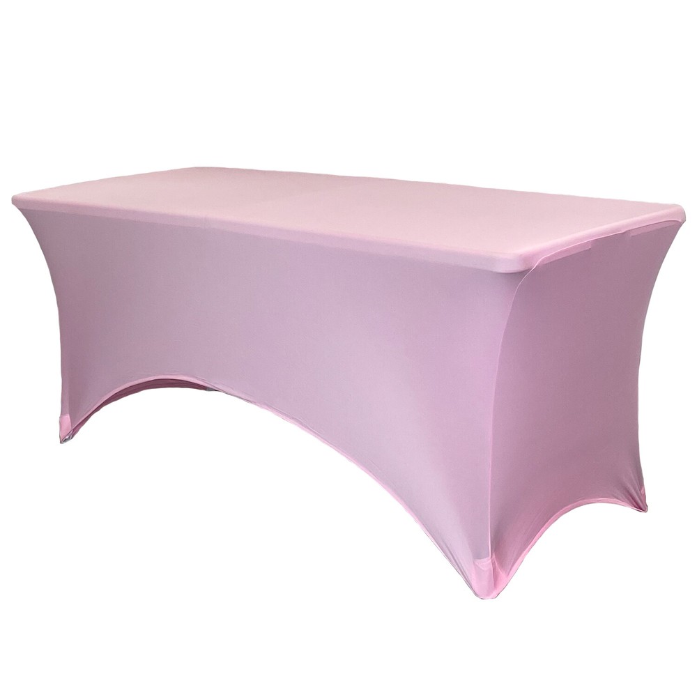 6 ft Rectangular Fitted Spandex Tablecloths, Party Folding Elastic Table Covers