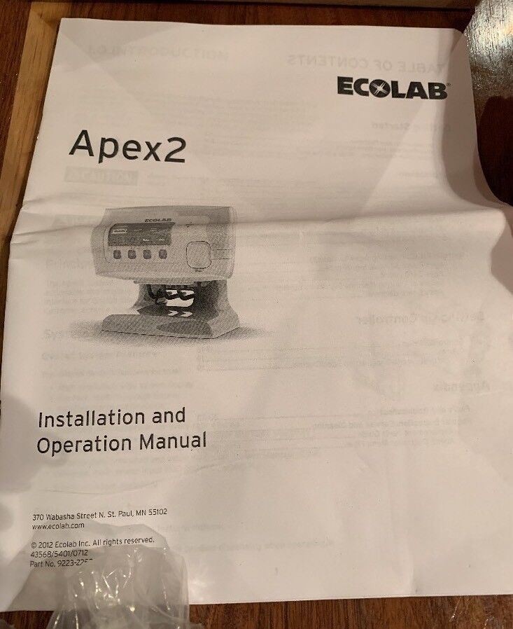 ECOLAB Apex 2 Conversion Kit 92231071 Complete New NIB NOS