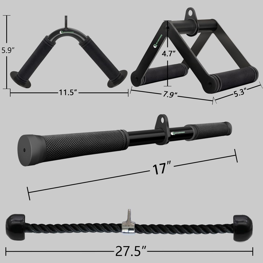 Cable Machine Attachment Set LAT Pulldown Accessories for Home Gym Weight