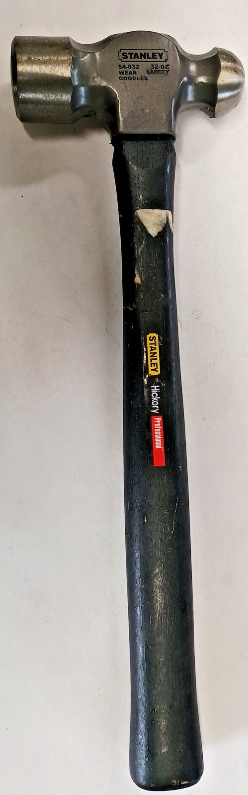 Stanley 32 Oz Ball Peen Hammer #54-032 Hickory Handle 16" OAL