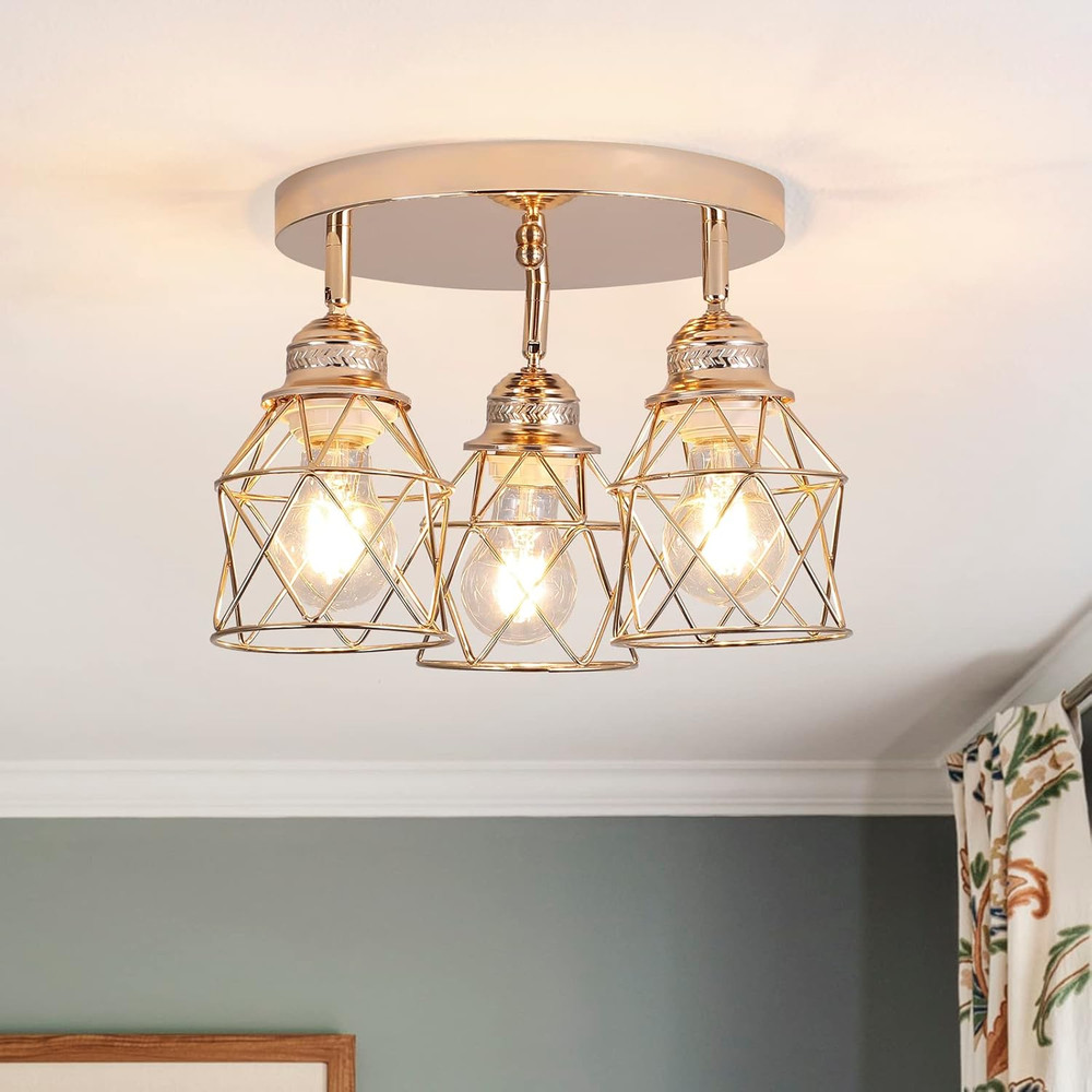 Kitchen Light Fixtures Ceiling Mount, 3-Lights Multi-Directional Ceiling Lamp