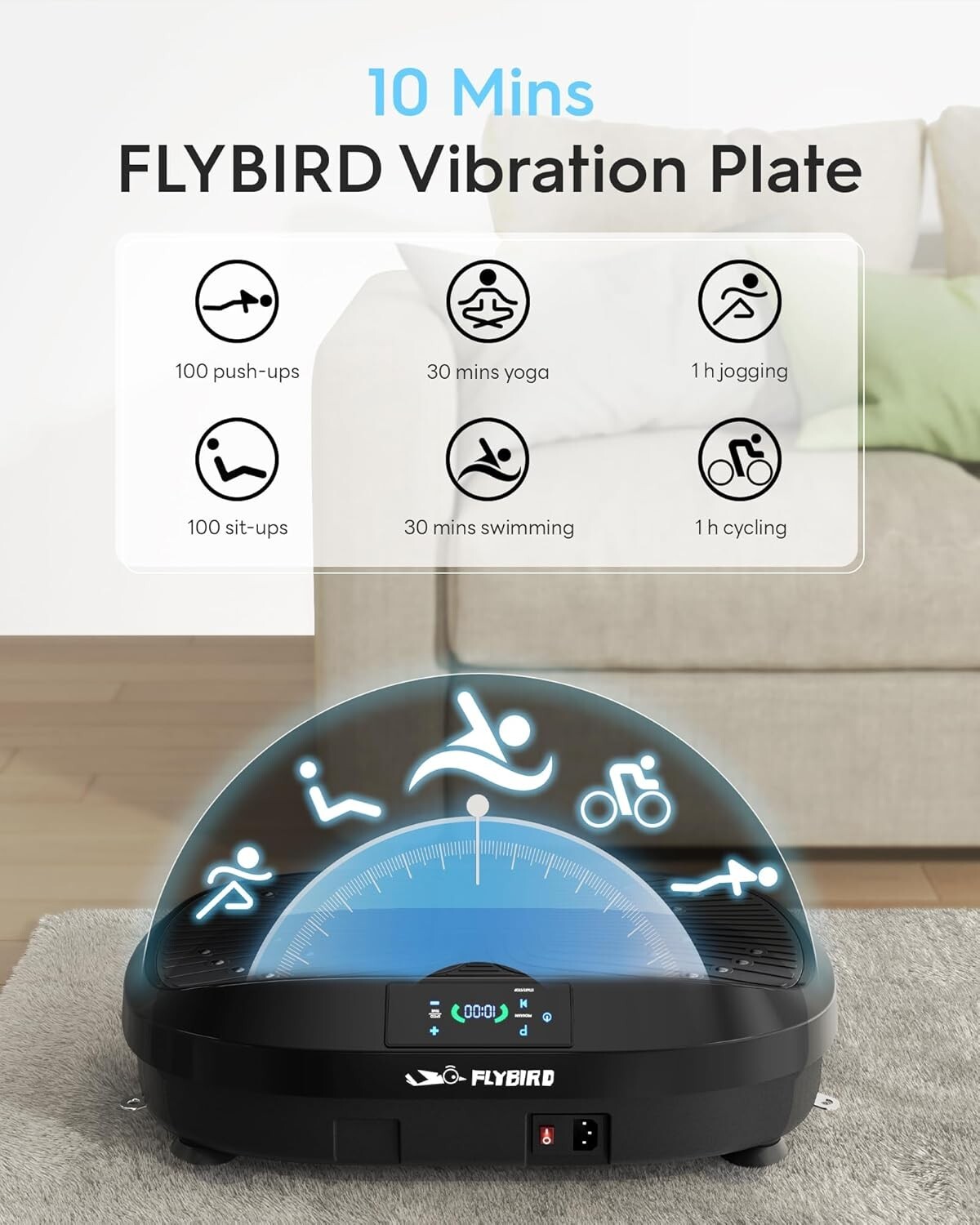 Vibration Plate-4D & Oscillation Two Types Vibration Platform Whole Body Workout