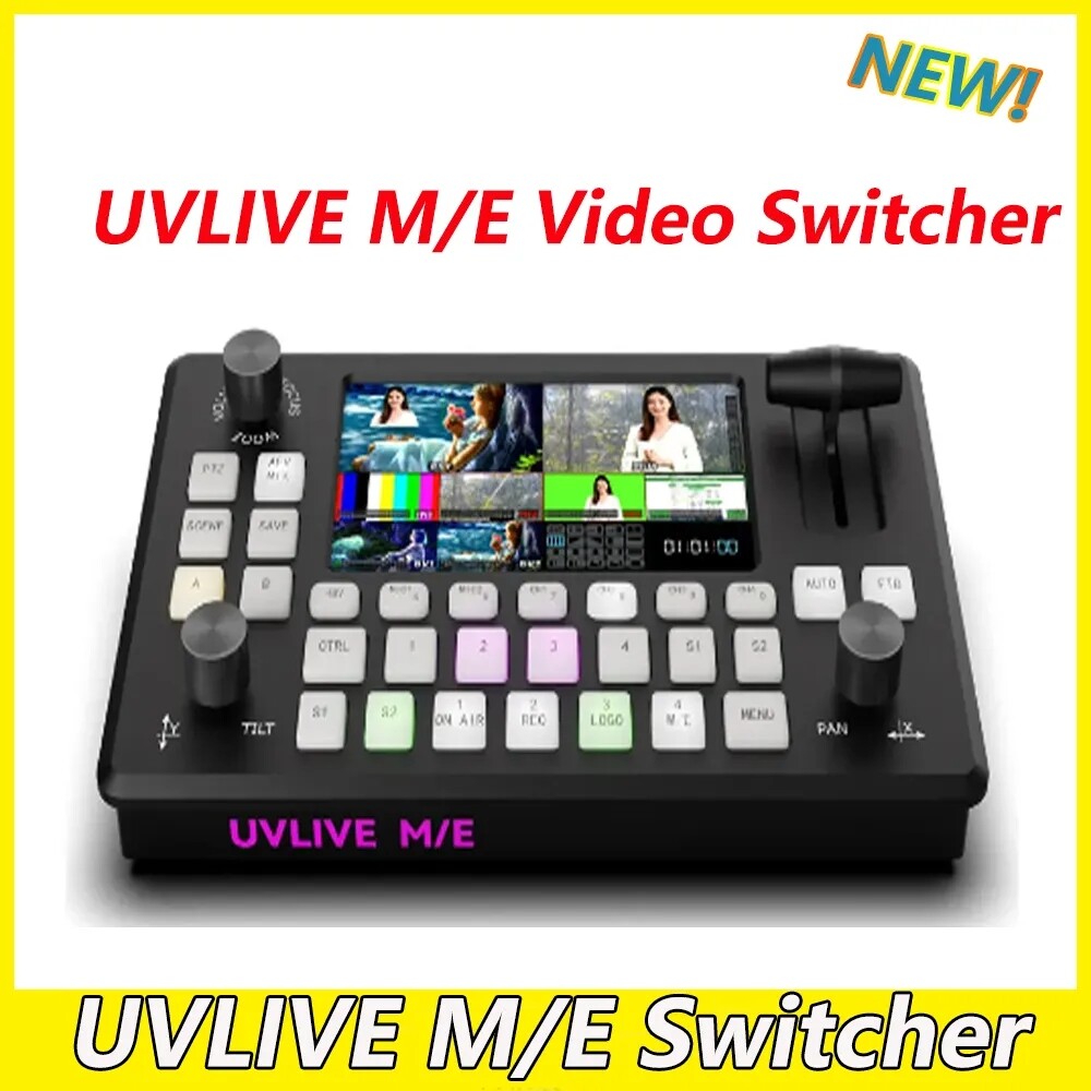UVLIVE M/E Dual Channel 4*HDMI USB3.0 Live Streaming Video Switcher Guide Panel