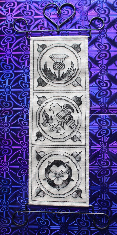 Blackwork Bell Pull - by Nostalgic Needle