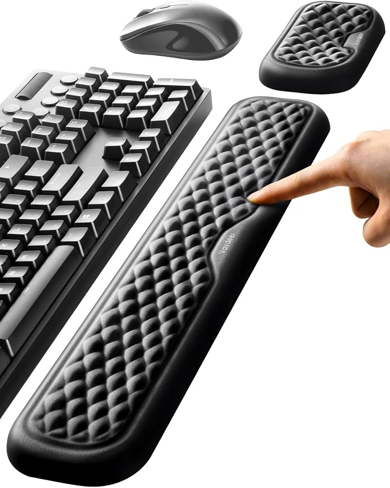 Wrist Rest for Keyboard and Mouse, Computer Ergonomic Wrist Support Pad, Soft...