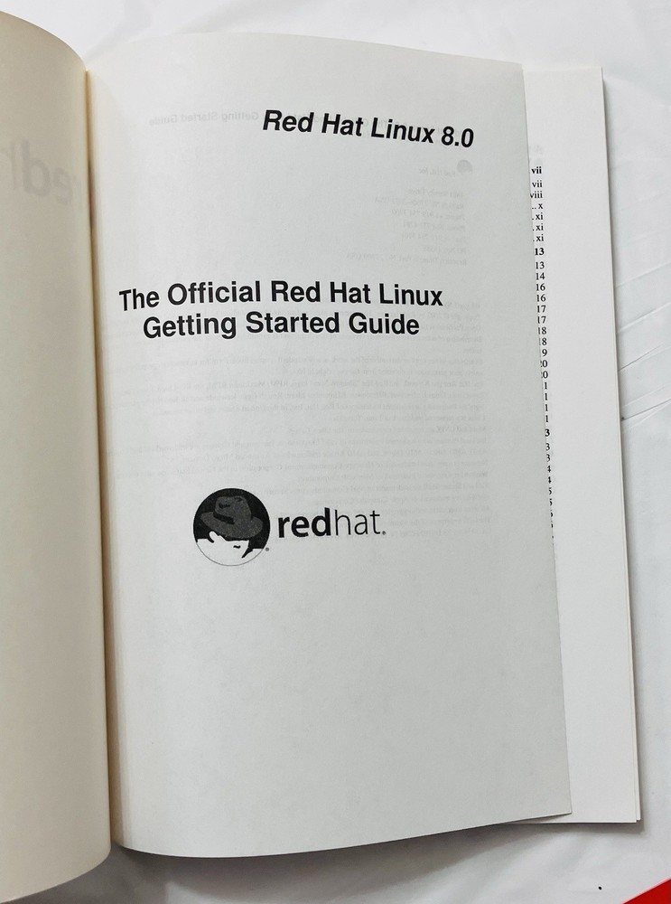 Red Hat Linux 8.0 Manual Set 6 pc Vintage OS Installation Reference Guides 2002