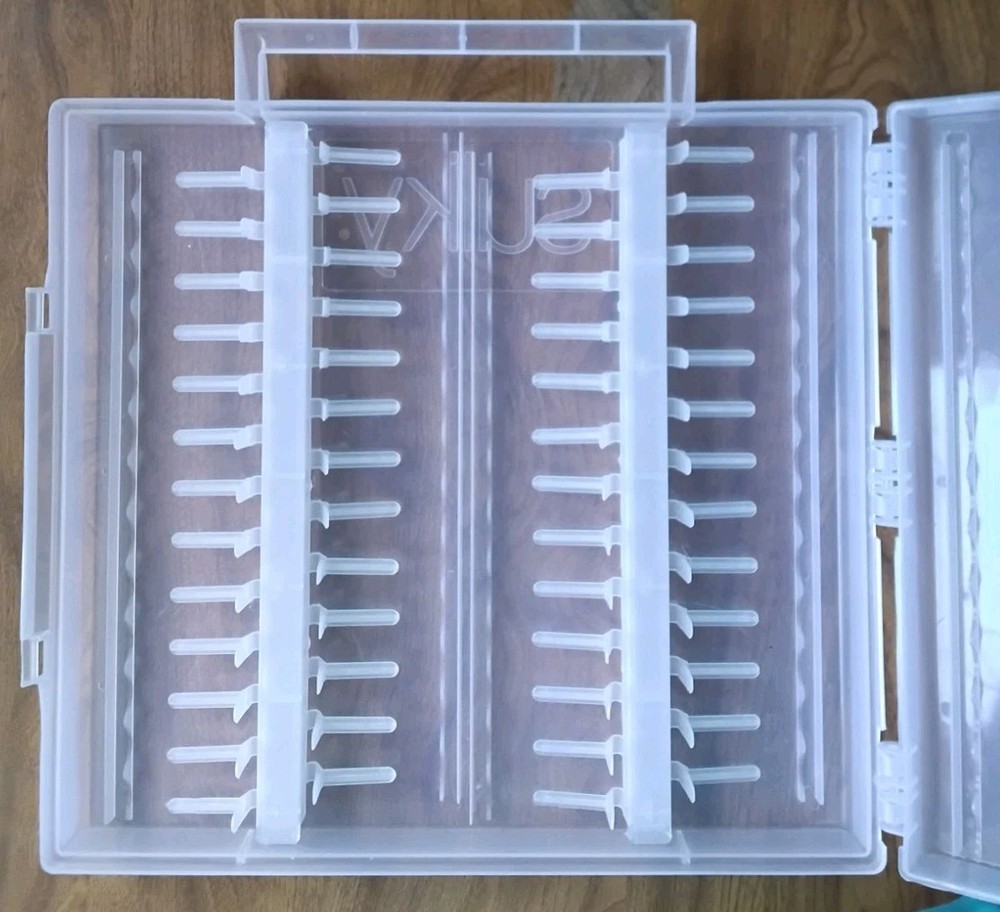 Sulky Thread Slimline Storage Box Case Organizer 104 Spools Flexible Plastic